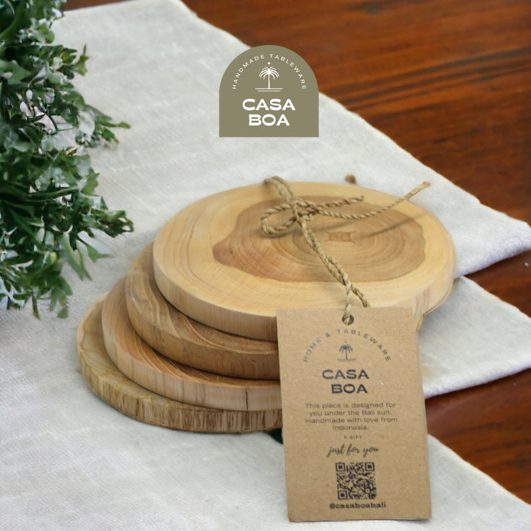 Wooden coaster set of 4